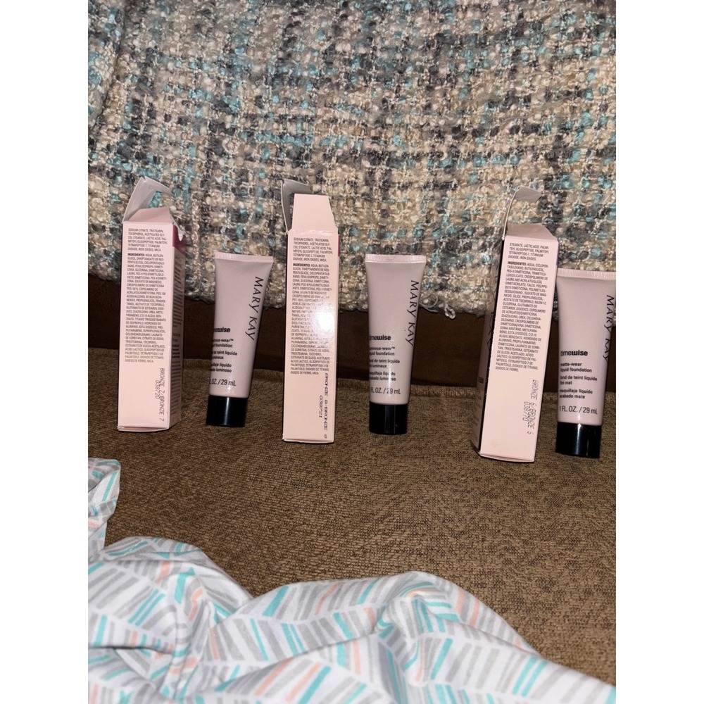 Mary Kay TimeWise Liquid Foundation Bundle Bronze 5 6 7 Luminous & Matte 1oz 3pk